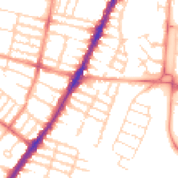 Daytime road noise heatmap for LE3 0AF