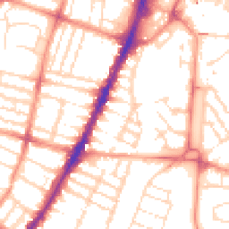 Daytime road noise heatmap for LE3 0AU