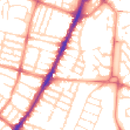 Daytime road noise heatmap for LE3 0BE