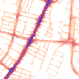 Daytime road noise heatmap for LE3 0BH