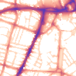 Daytime road noise heatmap for LE3 0BN