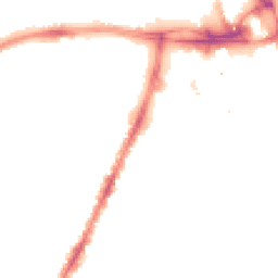 Night-time road noise heatmap for LE3 0BN