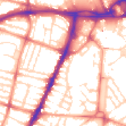 Daytime road noise heatmap for LE3 0BQ