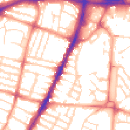 Daytime road noise heatmap for LE3 0BR