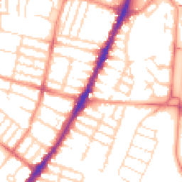 Daytime road noise heatmap for LE3 0BT