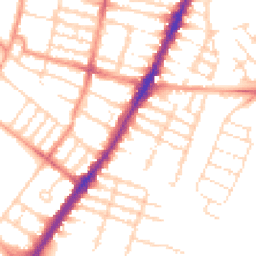 Daytime road noise heatmap for LE3 0BU