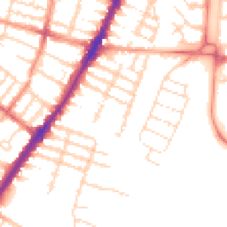 Daytime road noise heatmap for LE3 0DD