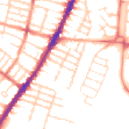 Daytime road noise heatmap for LE3 0DH