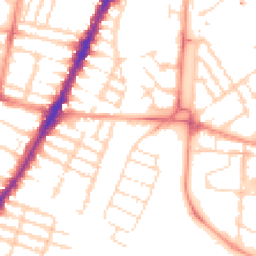 Daytime road noise heatmap for LE3 0DN