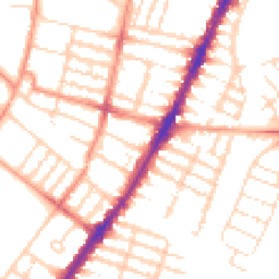 Daytime road noise heatmap for LE3 0FJ