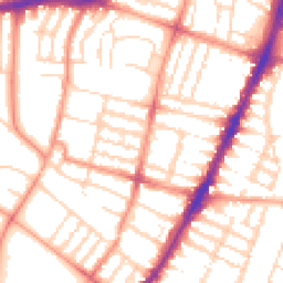 Daytime road noise heatmap for LE3 0FW