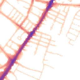 Daytime road noise heatmap for LE3 2AA