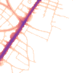 Daytime road noise heatmap for LE3 2BB