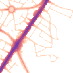 Daytime road noise heatmap for LE3 2EA