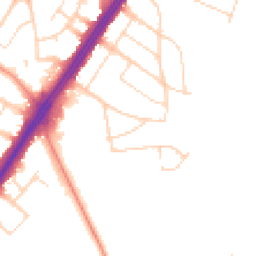 Daytime road noise heatmap for LE3 2ED