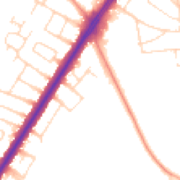 Daytime road noise heatmap for LE3 2FA