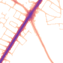 Daytime road noise heatmap for LE3 2FE