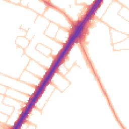 Daytime road noise heatmap for LE3 2FX