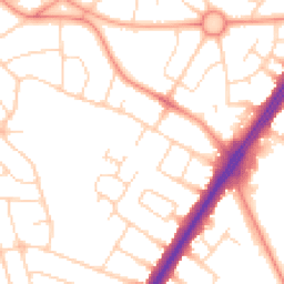 Daytime road noise heatmap for LE3 2GF