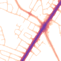 Daytime road noise heatmap for LE3 2GR