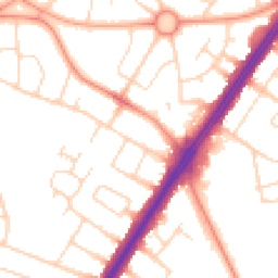 Daytime road noise heatmap for LE3 2GU