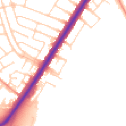 Daytime road noise heatmap for LE3 2JB
