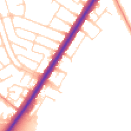 Daytime road noise heatmap for LE3 2LN