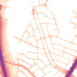 Daytime road noise heatmap for LE3 2UA