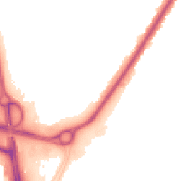 Night-time road noise heatmap for LE3 2XZ