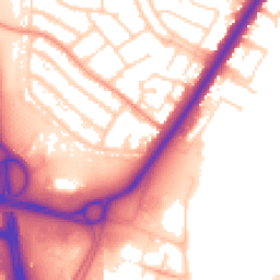 Daytime road noise heatmap for LE3 2YA