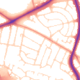 Daytime road noise heatmap for LE3 3DY