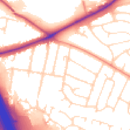 Daytime road noise heatmap for LE3 3FT