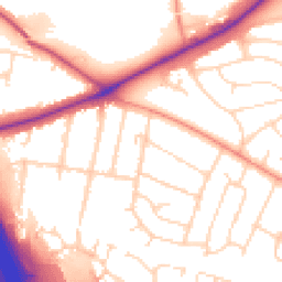 Daytime road noise heatmap for LE3 3FZ