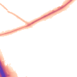 Night-time road noise heatmap for LE3 3FZ