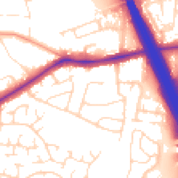 Daytime road noise heatmap for LE3 3HB