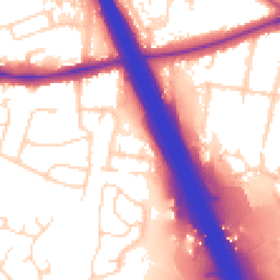 Daytime road noise heatmap for LE3 3JQ