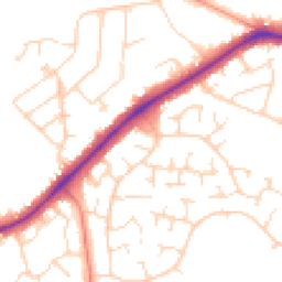 Daytime road noise heatmap for LE3 3NH