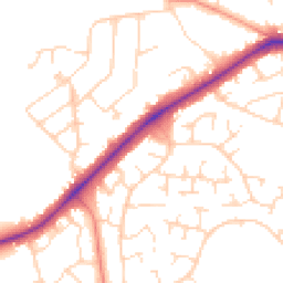 Daytime road noise heatmap for LE3 3NJ
