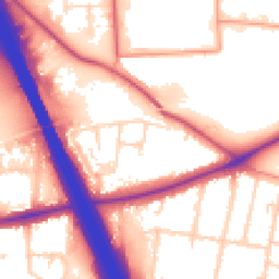 Daytime road noise heatmap for LE3 3QA