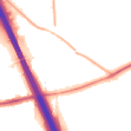 Night-time road noise heatmap for LE3 3QA