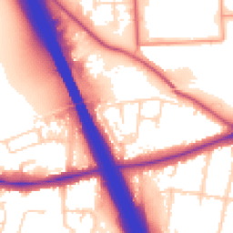 Daytime road noise heatmap for LE3 3QB