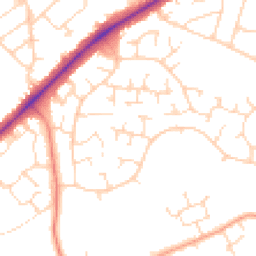 Daytime road noise heatmap for LE3 3QU