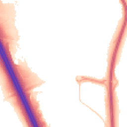 Night-time road noise heatmap for LE3 3TA