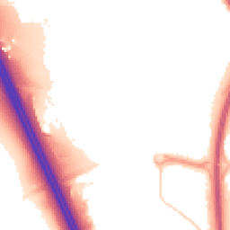 Night-time road noise heatmap for LE3 3UD