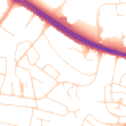 Daytime road noise heatmap for LE3 8EJ