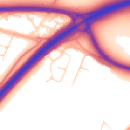 Daytime road noise heatmap for LE3 8GD