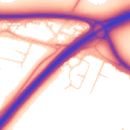 Daytime road noise heatmap for LE3 8JP