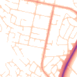 Daytime road noise heatmap for LE3 8LE