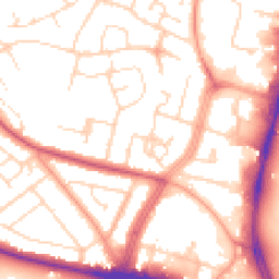 Daytime road noise heatmap for LE4 0BE