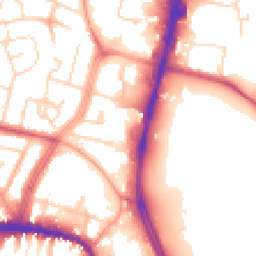 Daytime road noise heatmap for LE4 0BT